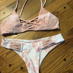 Zaful Swim bikini medium pink